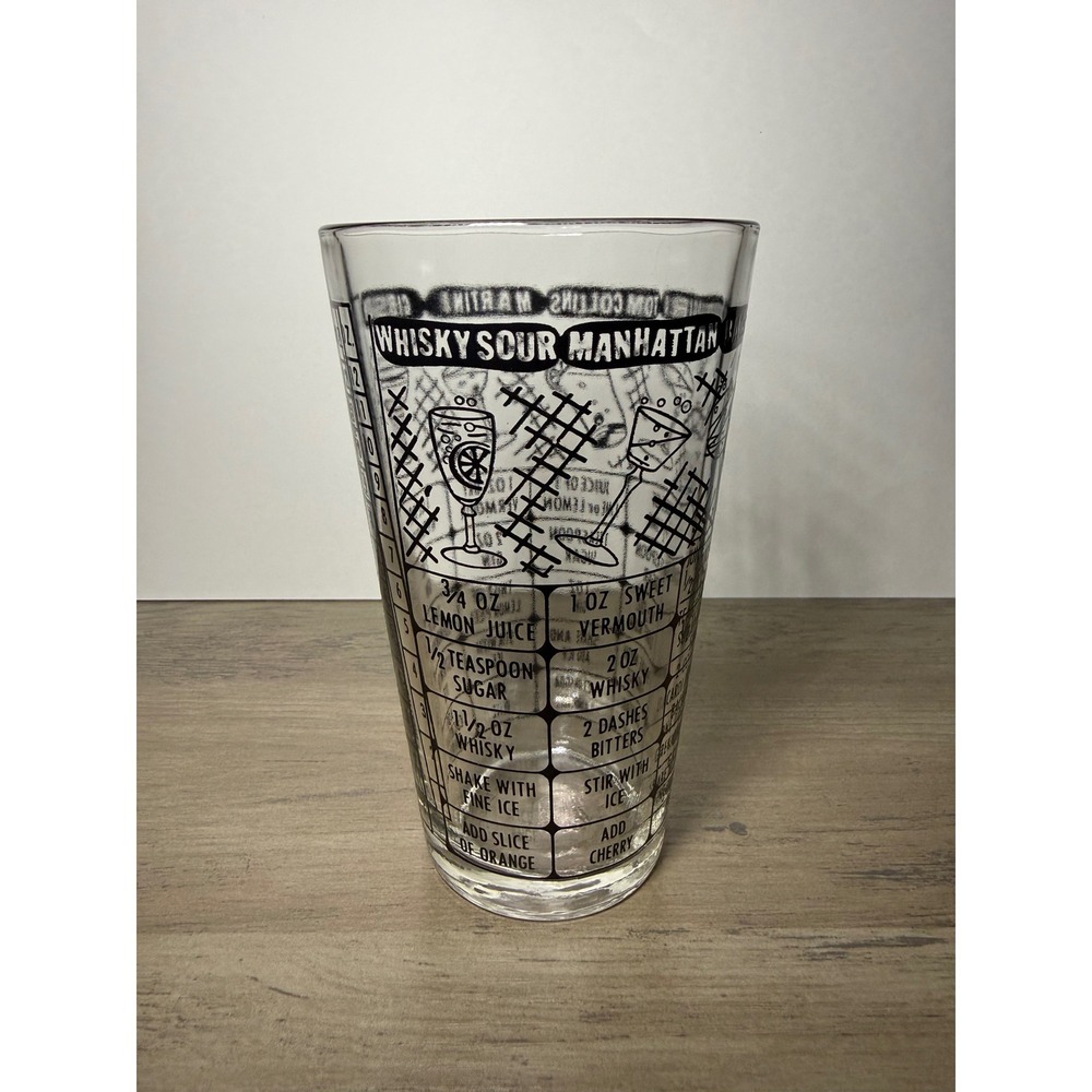 Vintage Federal Glass Cocktail Mixing Glass